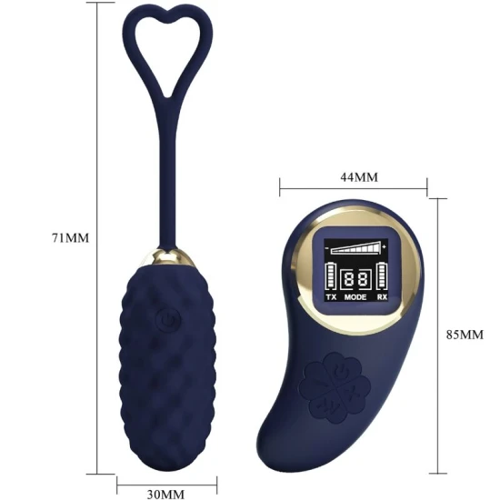 Vibrator Vivian, cu telecomandă, albastru