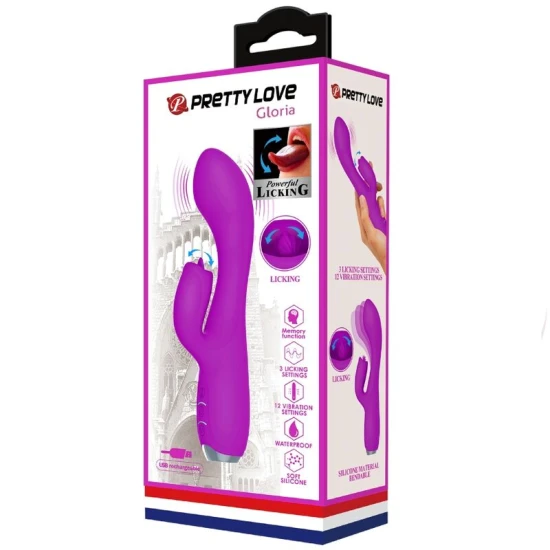 Vibrator iepuraș reîncărcabil, impermeabil, Violet
