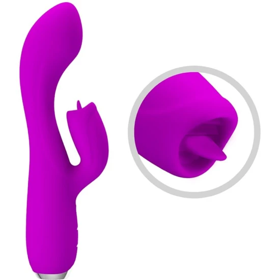 Vibrator iepuraș reîncărcabil, impermeabil, Violet