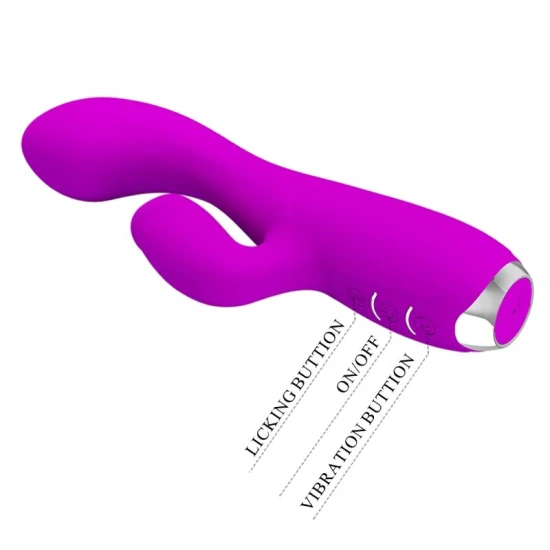 Vibrator iepuraș reîncărcabil, impermeabil, Violet