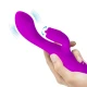Vibrator iepuraș reîncărcabil, impermeabil, Violet