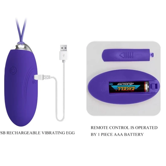 Ou Vibrator - Control de la Distanță, Violet, Mărime Unică