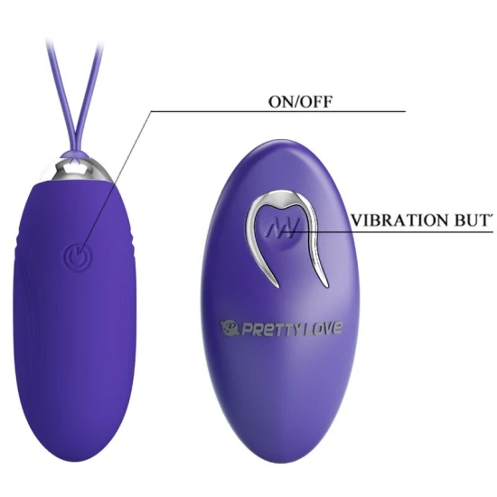 Ou Vibrator - Control de la Distanță, Violet, Mărime Unică