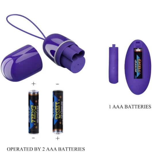 Ou vibrator cu telecomandă, Violet