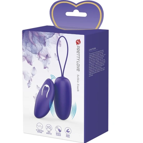 Ou vibratoare mini cu telecomandă, violet, ABS