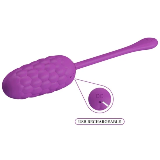 Vibrator Ou, reîncărcabil, textură marină, mov