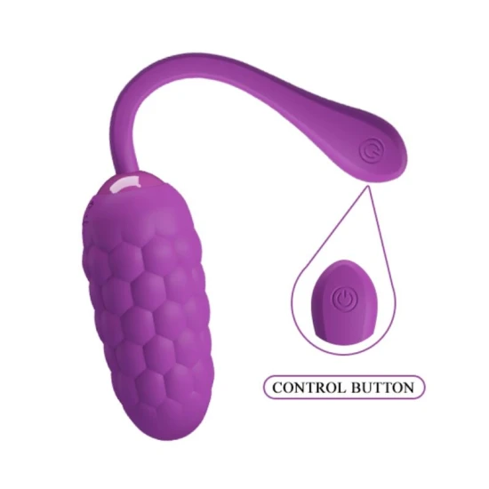 Vibrator Ou, reîncărcabil, textură marină, mov