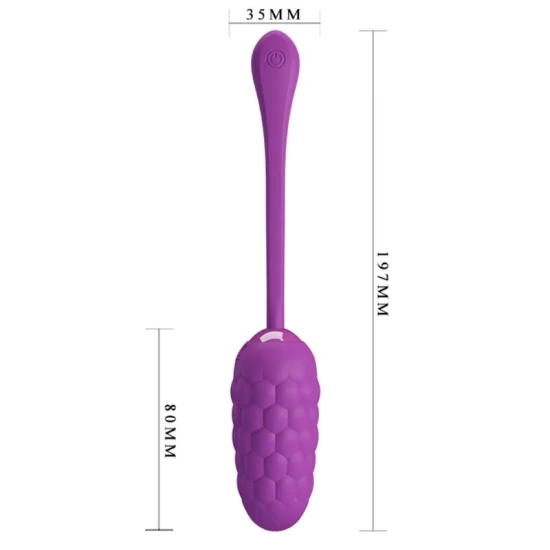 Vibrator Ou, reîncărcabil, textură marină, mov