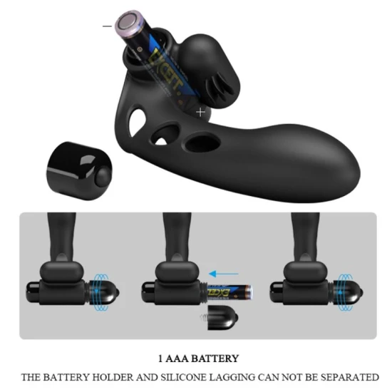 Manșon Vibrator pentru Deget - Stimulare Intensă, Negru, Mărime Unică.