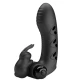 VIBRATOR PENTRU DEGET, IEPURE, Negru