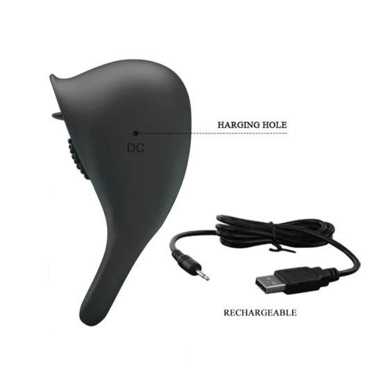 Inel penis vibrator, Negru