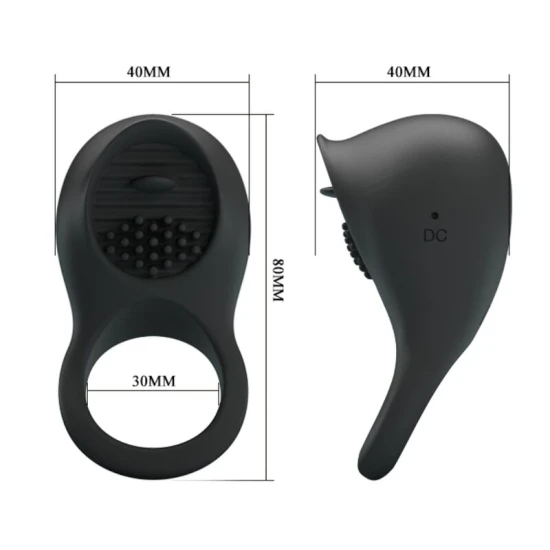 Inel penis vibrator, Negru