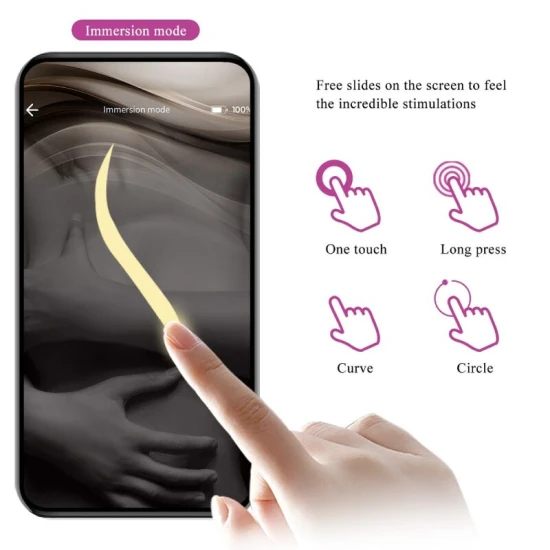 Vibrator Nymph, controlat prin aplicație, mov