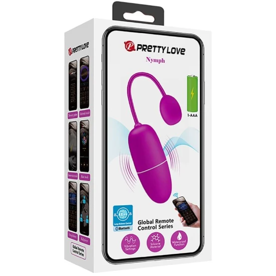 Vibrator Nymph, controlat prin aplicație, mov