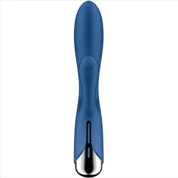 Vibrator Spinning Rabbit 1 - Stimulare clitoridiană și G-spot, Albastru, Mărime medie.