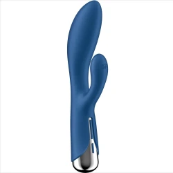 Vibrator Spinning Rabbit 1 - Stimulare clitoridiană și G-spot, Albastru, Mărime medie.