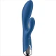 Vibrator Spinning Rabbit 1 - Stimulare clitoridiană și G-spot, Albastru, Mărime medie.
