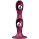 Dildo din silicon cu bile, garnet, universal