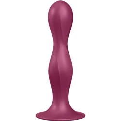 Dildo din silicon cu bile, garnet, universal