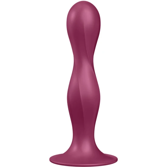 Dildo din silicon cu bile, garnet, universal
