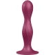 Dildo din silicon cu bile, garnet, universal
