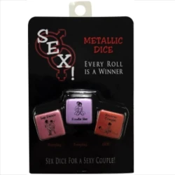 Joc cu zaruri pentru sex, colorate metalic