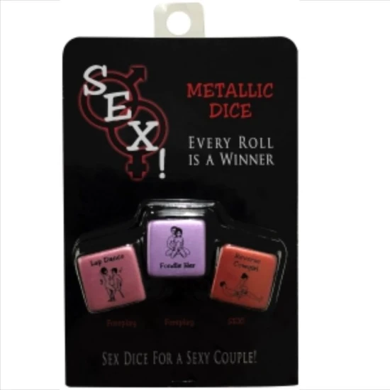 Joc cu zaruri pentru sex, colorate metalic