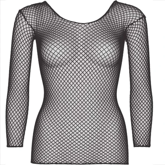 Tricou Plasă cu Mâneci Lungi - Negru, Mărime Unică