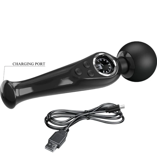 Skyler - Vibrator tip wand, Negru