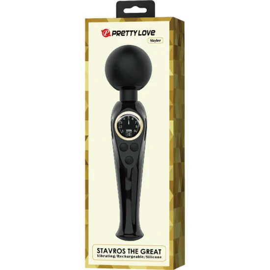 Skyler - Vibrator tip wand, Negru