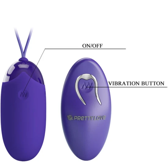 Ou vibrator cu telecomandă pentru adulți, Violet