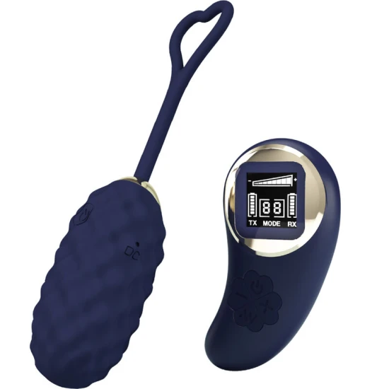 Vibrator Vivian, cu telecomandă, albastru