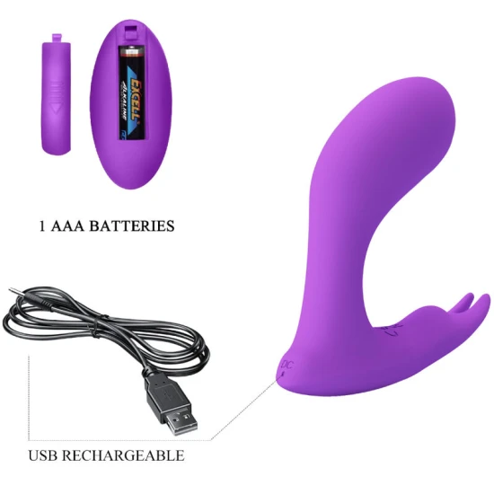 Vibrator Premium cu Telecomandă și Funcție de Pulsare - Violet