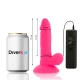 DILDO FLEXIBIL CU VIBRAȚII, Roz, 17 cm - Ø 3.3 cm