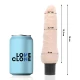 Vibrator realist auto-lubrifiant din TPR, negru, 18.5 cm