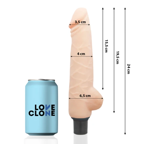 Vibrator realist cu autolubrifiere, 24 cm x 4 cm
