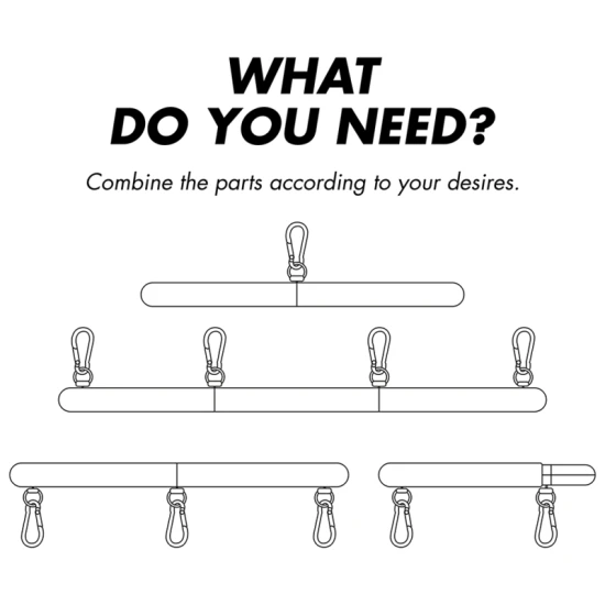 FETISH - Bară de separare bondage ajustabilă, 4 piese