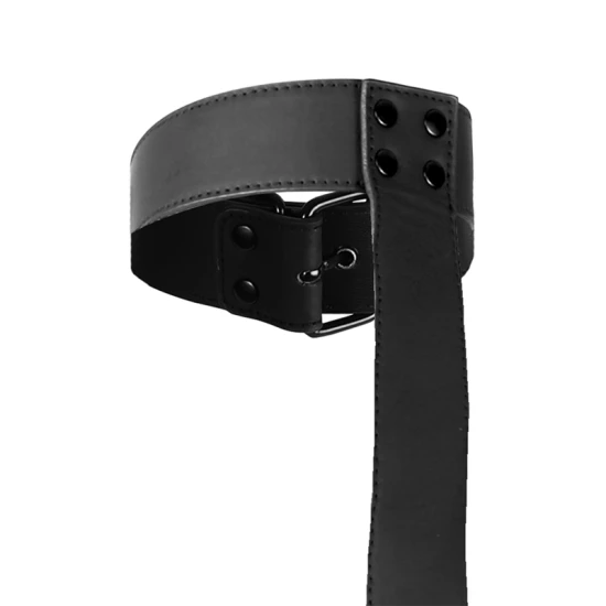 Set body cu colier și manșete de încheietură, pentru restricții, Negru