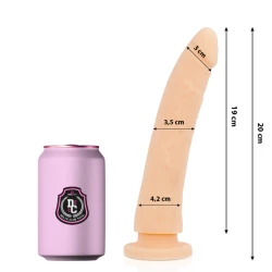 DELTA CLUB - Jucărie sexuală tip dildo, silicon medical, Natural, 20 cm - Ø 4 cm