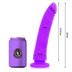 DELTA CLUB - Jucărie tip dildo, silicon medical, lavandă, 23 cm - Ø 4.5 cm