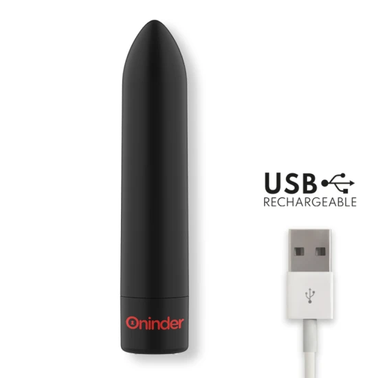 Berlin vibrator tip glonț, Negru, 9 moduri, 8.5 x 2 cm - control prin aplicație