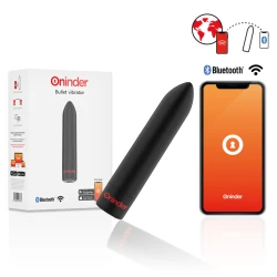 Berlin vibrator tip glonț, Negru, 9 moduri, 8.5 x 2 cm - control prin aplicație