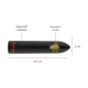 Berlin vibrator tip glonț, Negru, 9 moduri, 8.5 x 2 cm - control prin aplicație