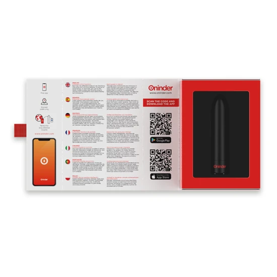 Berlin vibrator tip glonț, Negru, 9 moduri, 8.5 x 2 cm - control prin aplicație