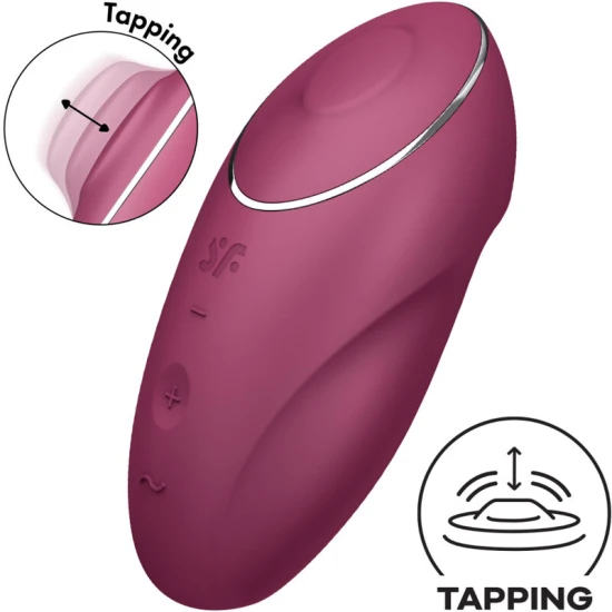 Vibrator Lay-On Satisfyer - Tap & Climax 1, Roșu