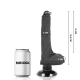 Vibrator penis realist din TPE, negru, 18.5 x 4 cm