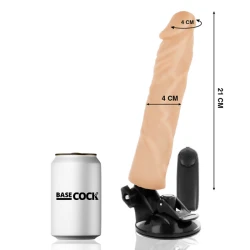 Vibrator Realistic - Control de la Distanță, Flesh, 21 cm -O- 4 cm