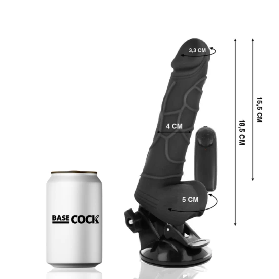 Vibrator Realistic - Negru, 18.5 cm.