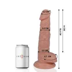 Dildo realist din cauciuc și PVC, culoare naturală, 18.5 cm