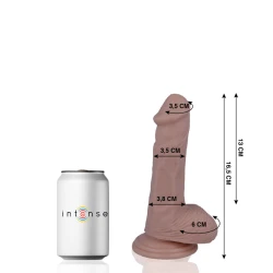 Dildo realist din cauciuc și PVC, natural, 16,5 cm